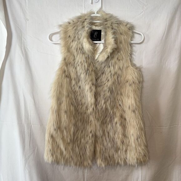 Rachel Zoe Jackets & Blazers - RACHEL ZOE Woman's Faux Fur Satin Lined Vest Super Soft Size Small